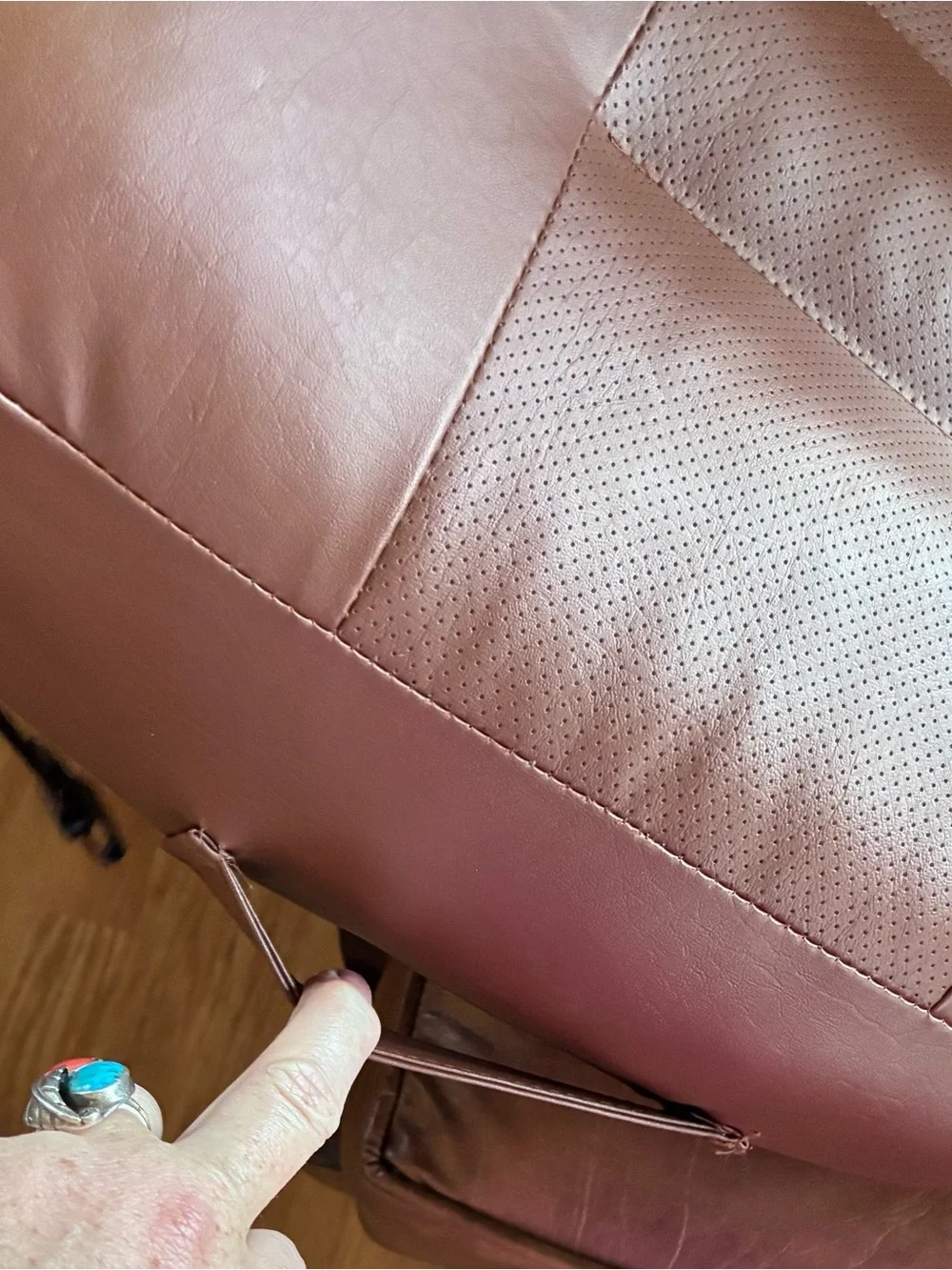 Premium Brown Leather Seat Cushion - Home/Car/Office adult or child